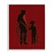 Stupell Industries Burgundy Cowboy Father & Son Framed Giclee, design by Arlington Prints